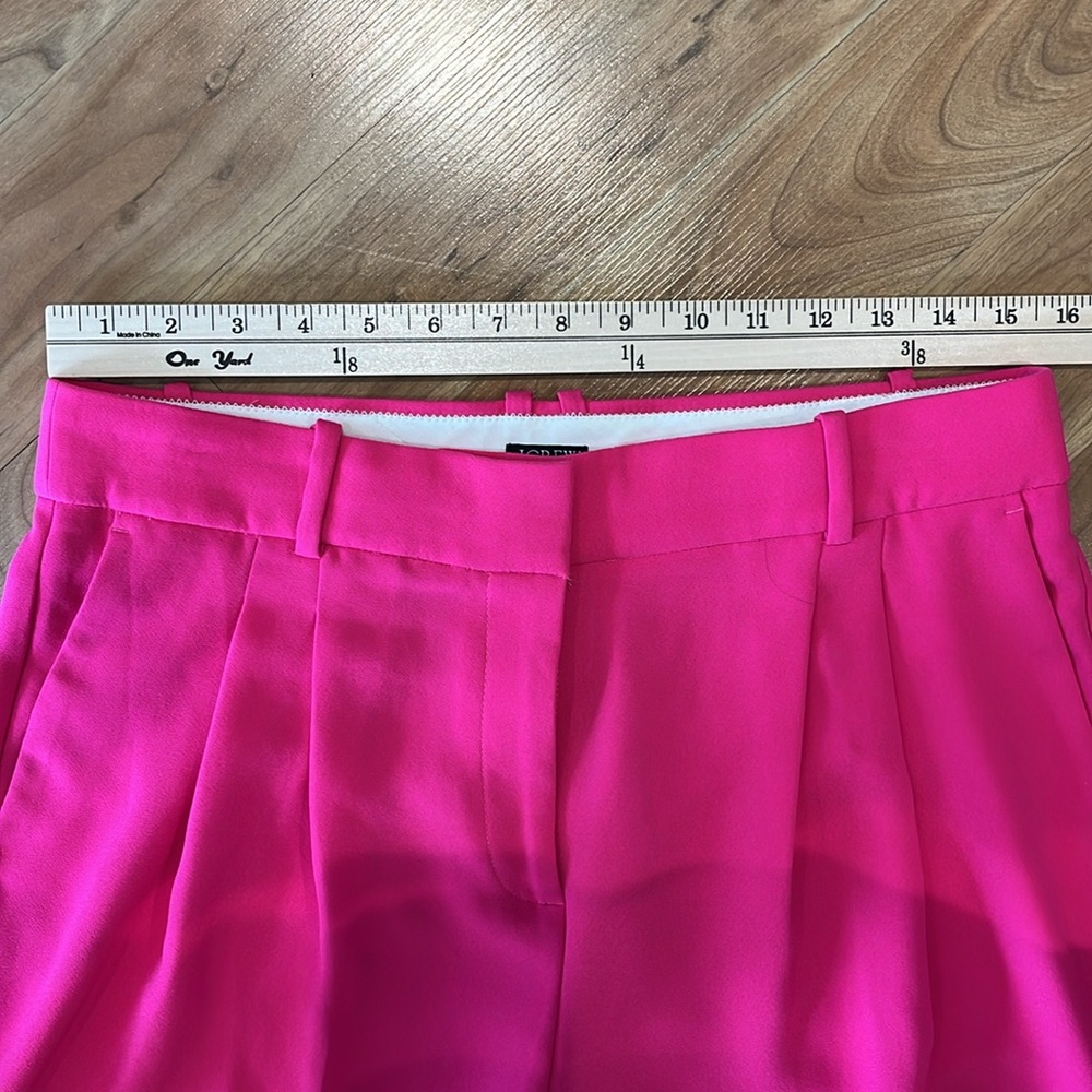 NEW! J. Crew Essential wide leg drapey BS581 neon pink pleated menswear … - Picture 9 of 11